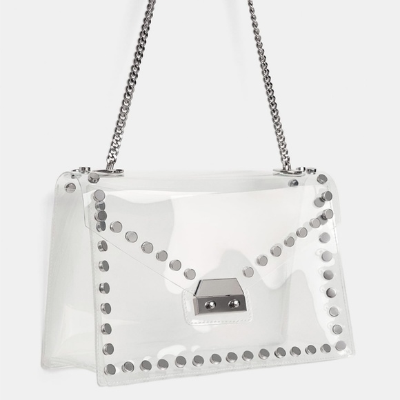 studded clear bag